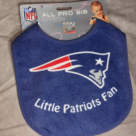 New England Patriots All-Pro Baby Bib  Polyester Terrycloth little patriots fan - Picture 1 of 9